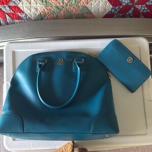 Tory Burch Robinson Bowler bag with matching wallet